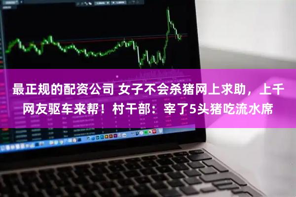 最正规的配资公司 女子不会杀猪网上求助，上千网友驱车来帮！村干部：宰了5头猪吃流水席